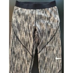 Nike Pro Hyperwarm Training Tights Women XS Black/White Printed Athletic Legging